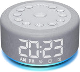 Sound Machine Alarm Clock Brown Noise White Noise Machine Night Light with Dual Alarms Backup Battery 30 Sleeping Sounds for Baby Kids Adults 32 Level Volume 5 Timers 15 Wake Up Sounds Memory Function